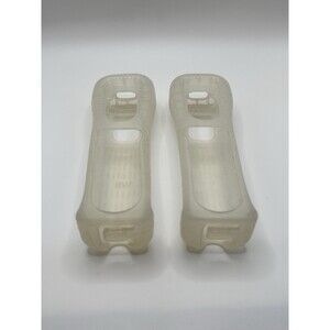 Lot of 2 OEM Official Nintendo Wii Remote Silicone Gel Cover Grip Sleeves Pair